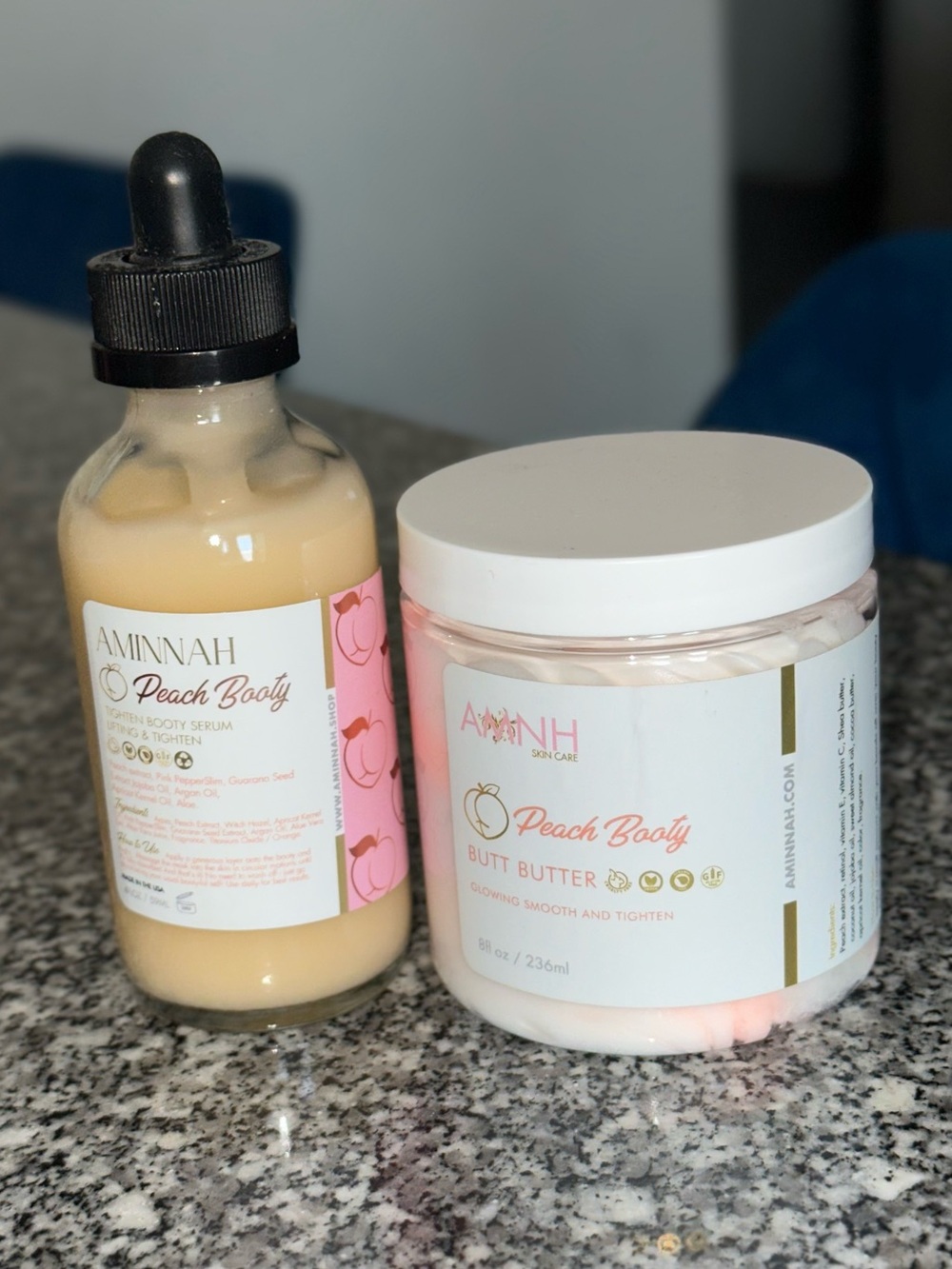 Aminnah Peach Booty Bundle with Serum & Body Butter.
